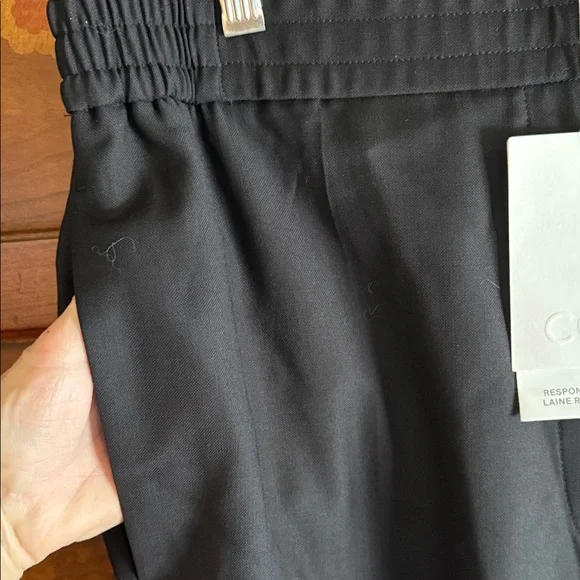 COS Women's Black 100% Wool Suit Pants Size EU Size 12 (Euro 44) Large) NWT - Picture 10 of 11